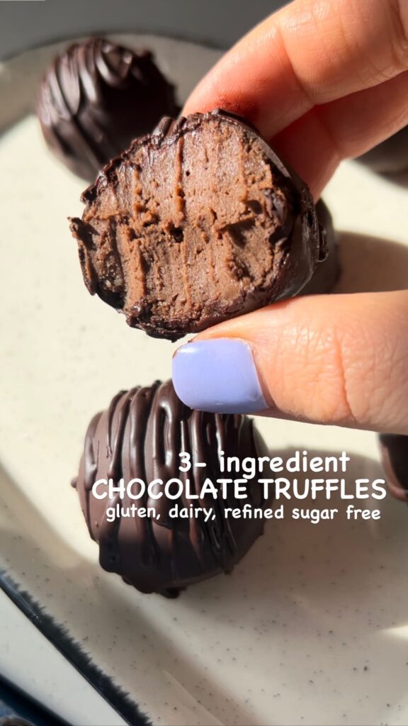 3- INGREDIENT CHOCOLATE TRUFFLES Gluten/ dairy & refined sugar FREE ...